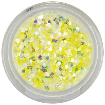Confetti galben - hexagoane 1mm