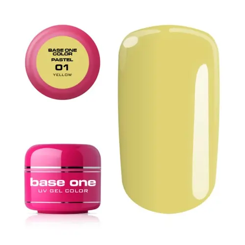 Gel UV Silcare Base One Pastel - Yellow 01, 5g