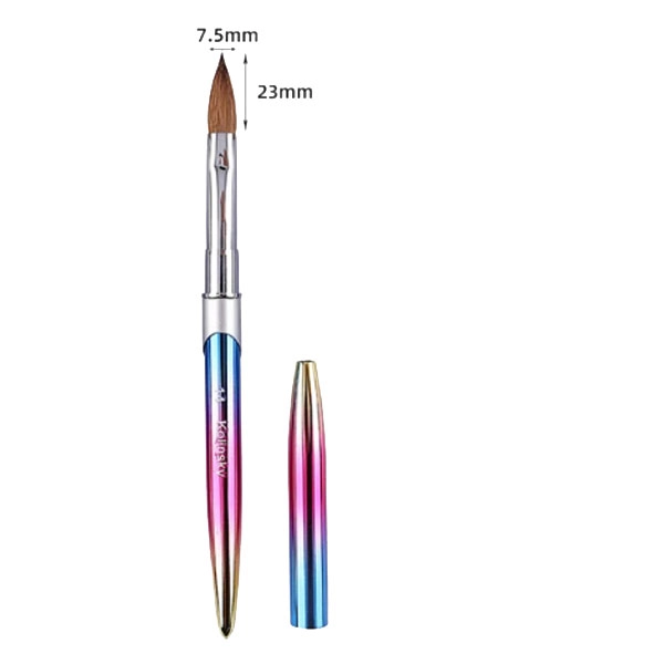Pensulă pentru acril, mâner colorat din metal - nr.14