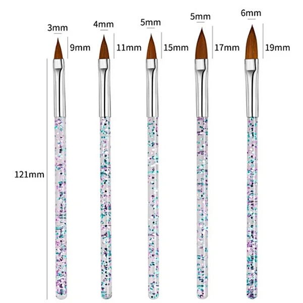 Set pensule pentru decorarea și construcția unghiilor