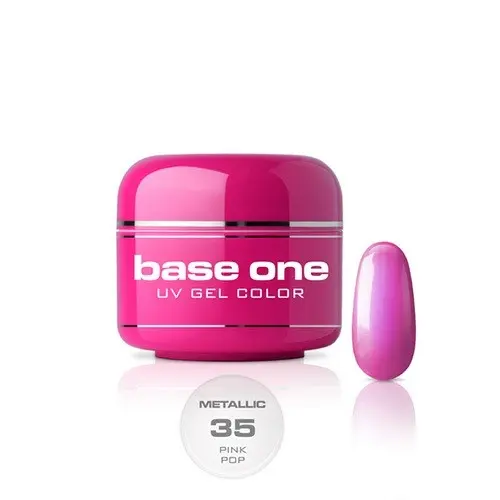 Gel UV Silcare Base One Metallic – Pink Pop 35, 5g