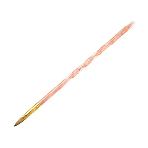 Pensulă profesională mărimea 8 pentru acril - mîner roz, plexiglas
