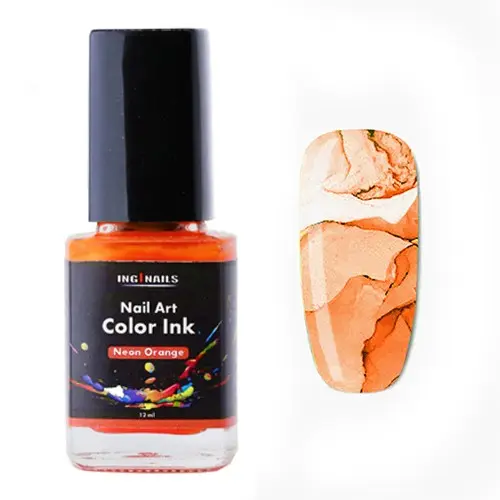 Nail art color Ink 12ml - Portocaliu neon