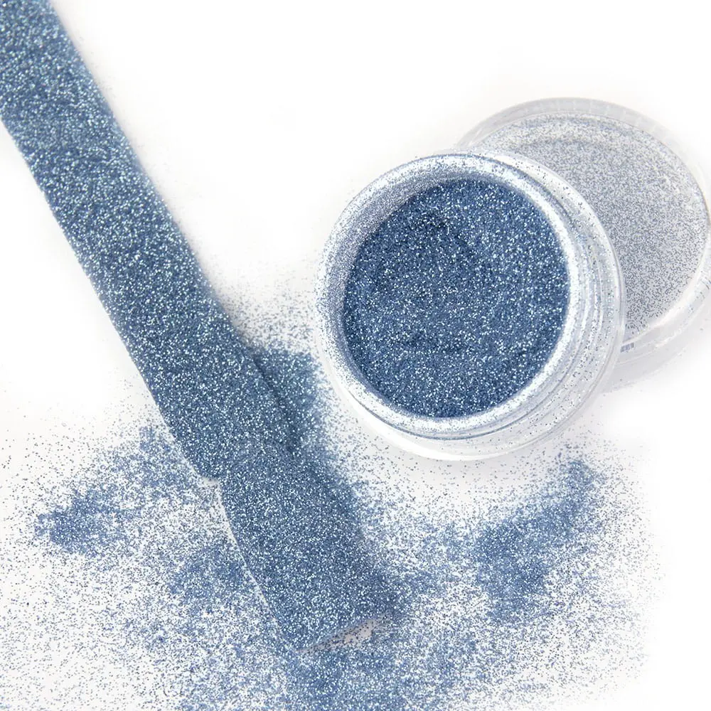 Pulbere decorativă strălucitoare - Efect Velvet nr. 17 - gri-albastru, 3g