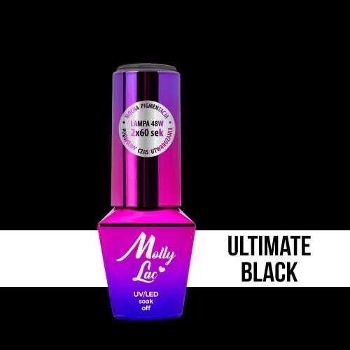  MOLLY LAC UV/LED lac gel - Ultimate Black, 10 ml