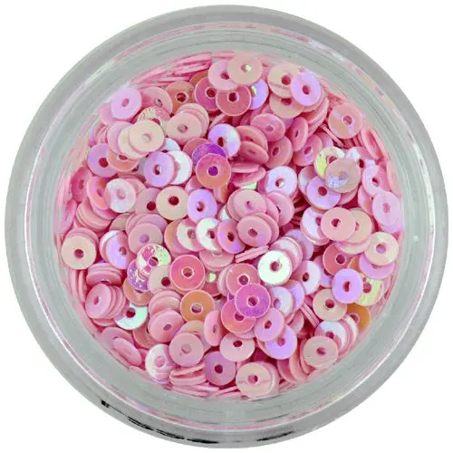 Paiete nail art în formă de disc, roz deschis