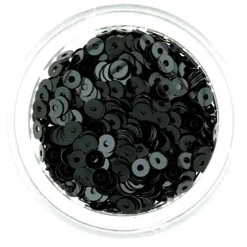 Paiete nail art negre, în formă de disc