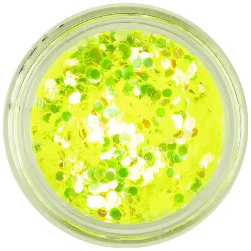Hexagoane, elemente aqua - galben neon