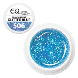 Gel UV Extra quality – 506 Transparent Glitter Blue, 5g