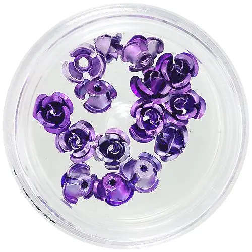 Ornamente pentru unghii - trandafiri violet din ceramică
