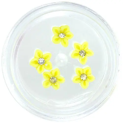 Decorațiuni unghii - flori acrilice, galbene
