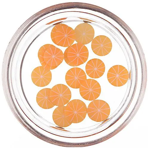 Decorațiuni fimo unghii - portocale tăiate